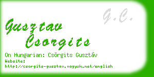 gusztav csorgits business card
