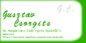 gusztav csorgits business card